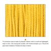 MECCANIXITY 1.18mm x 164 Feet Paracord Micro Cord Rope 100 LB Polyester Braided Cord Spool for Camping Outdoor Jewelry Bracelet, Dark Yellow view 3