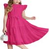 Arshiner Party Dresses for Girls Summer Birthday Formal Special Occasion DressHot Pink Size 10 view 1