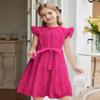 Arshiner Party Dresses for Girls Summer Birthday Formal Special Occasion DressHot Pink Size 10 view 2