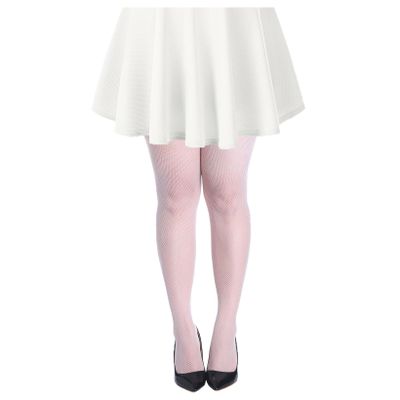 AGITATESAND Women High Waisted Fishnet Tights Footed Stockings Plus Size Stretchy Pantyhose