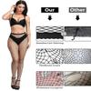 AGITATESAND Women High Waisted Fishnet Tights Footed Stockings Plus Size Stretchy Pantyhose view 4