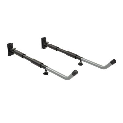 XHTLLO Kayak Storage Rack, Aluminum Alloy Retractable Length Wall Mount Kayak Hooks, 90 Degrees Freely Rotation EVA Guardive Foam Canoe Hangers, for Snowboards