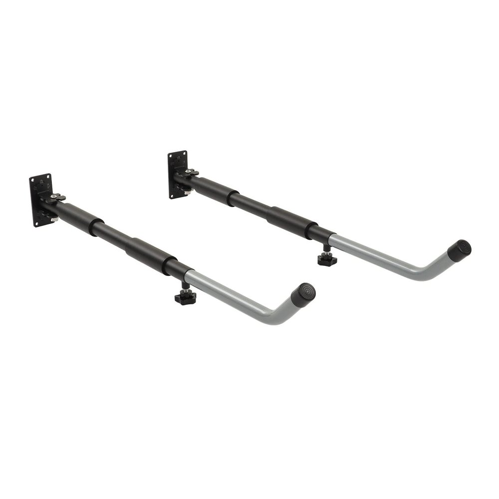 XHTLLO Kayak Storage Rack, Aluminum Alloy Retractable Length Wall Mount Kayak Hooks, 90 Degrees Freely Rotation EVA Guardive Foam Canoe Hangers, for Snowboards