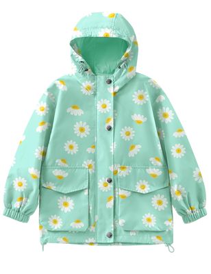 Avoogue Toddler Rain Jacket Windbreaker Girls Boys Lined Rain Coat Waterproof Lightweight Hooded Rainjackets With Pockets 10-12T