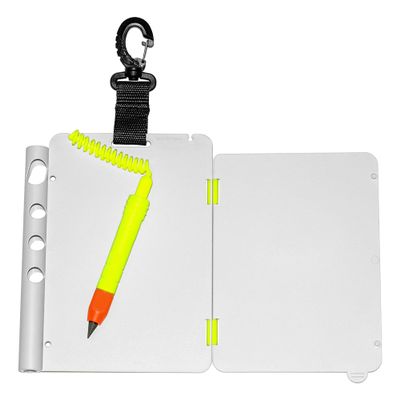 Saekodive Foldable Dive Slate with Graphite Pencil - Diving Writing Board, Scuba Notepad, Underwater Notepad