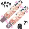 Longboard Include T-Tool Deck Nose Guards Protective Gear kit Drop Through Freeride Skate Dancing Cruiser Boards ABEC-9 Bearings 7 Layers Maple for Adults Beginners Complete Board 12025cm (B) view 1