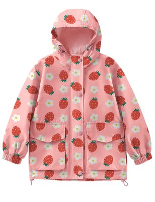 Avoogue Toddler Rain Jacket Lightweight Windbreaker Lined Rainjackets Waterproof Hooded Rain Coat For Girls Boys With Pockets 10-12T
