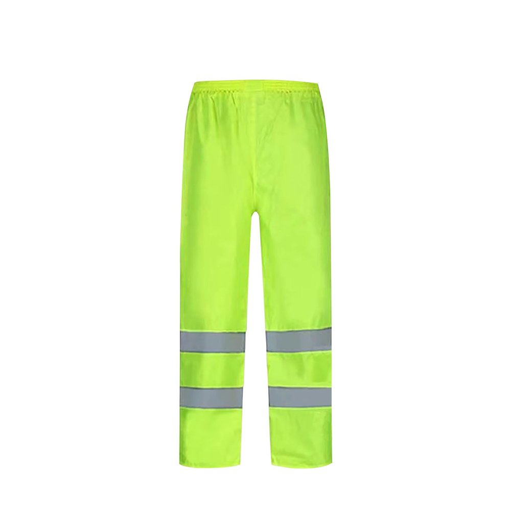 Cambkatl Men's Reflective Rain Pants High Visibility Waterproof Workwear Pants for Outdoor Cycling Hiking