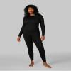 32 Degrees Women's Lightweight Baselayer Crew Top | Form Fitting | Long Sleeve | 4-Way Stretch | Thermal, Black, XX-Large view 3