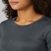 32 Degrees Women's Lightweight Baselayer Crew Top | Form Fitting | Long Sleeve | 4-Way Stretch | Thermal, Charcoal Heather, X-Small view 4