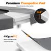 ExacMe Thicker Trampoline Pad 13 Foot with Opening, Replacement Spring Cover Safety Frame Pad, Storage Bag (Grey) view 3