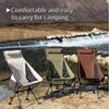 ADovz Outdoor Ultra Light Aluminum Folding Chair, Portable Chair with Pillow, Fishing Chair, Moon Chair, (Color : Brown) view 4