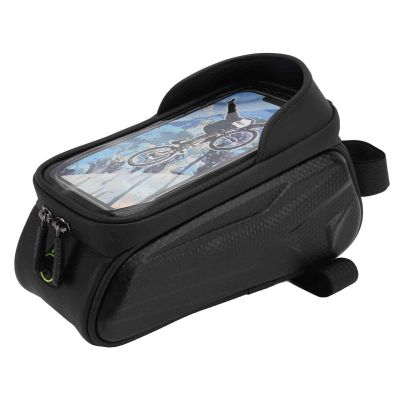XHTLLO Bike Frame Bag, Stable Waterproof Bike Front Frame Bag, TPU Bike Handlebar Bag with Front Sun Visor, for Mountain Bike Road Bike