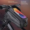 XHTLLO Bike Frame Bag, Stable Waterproof Bike Front Frame Bag, TPU Bike Handlebar Bag with Front Sun Visor, for Mountain Bike Road Bike view 2