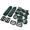 ZYRELYNX 2 Pack Helmet Quick Release Buckle Kit Ratcheted Helmet Chin Strap Adapter - Replacement Kit Compatible with Classic D-Rings Helmet, For Half, 3/4, Full Face Helmet, Black view 1