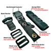 ZYRELYNX 2 Pack Helmet Quick Release Buckle Kit Ratcheted Helmet Chin Strap Adapter - Replacement Kit Compatible with Classic D-Rings Helmet, For Half, 3/4, Full Face Helmet, Black view 2