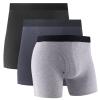 Men's Boxer Briefs Soft Breathable Moisture Wicking Cotton Underwear With Elastic Waistband 3/4 Pack view 1