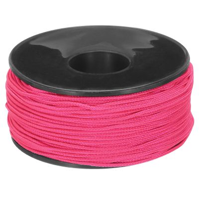 MECCANIXITY 1.18mm x 164 Feet Paracord Micro Cord Rope 100 LB Polyester Braided Cord Spool for Camping Outdoor Jewelry Bracelet, Dark Pink
