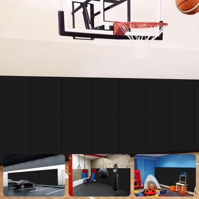 VANCL 72'' Gym Wall Padding Removable 6 Feet Gym Wall Padding Baseball 4" Thick Wall Mats for Wall Pads Gym Mat Padded Wall 72''x20''x4'' [2 Pack]