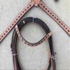EQUIGEAR Western Leather Hand Tooled Headstall and Breast Collar Set with Reins. /Size-Full,Cob AO-0013 (Full) view 2