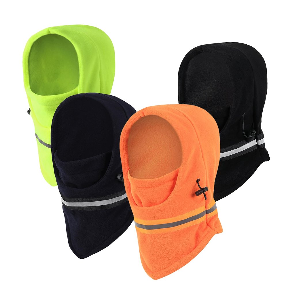 Winter Balaclava High Visibility Polar Fleece Ski Face Mask Men Reflective Windproof Fleece Hat Neck Head Warmer Ski Mask