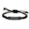 Umpire Gifts For Men Women, Umpire by Day. Ninja by, Appreciation Umpire Black Rope Bracelet, Engraved Bracelet From Colleagues, Gifts for baseball umpires, Gifts for softball umpires, Appreciation view 1