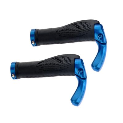 BESPORTBLE Ergonomic Handlebar Grips Ox Horn Bar End Grip Set for Bikes (Pair Blue)