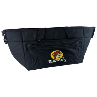 BUC-ees Soft Cooler Bag  Insulated Lunch Bag for Men & Women | Portable, Leakproof, Lightweight, Adjustable Shoulder Strap Tote Bag Organizer for Work, Travel, Camping & Beach (Black, 24 Can)