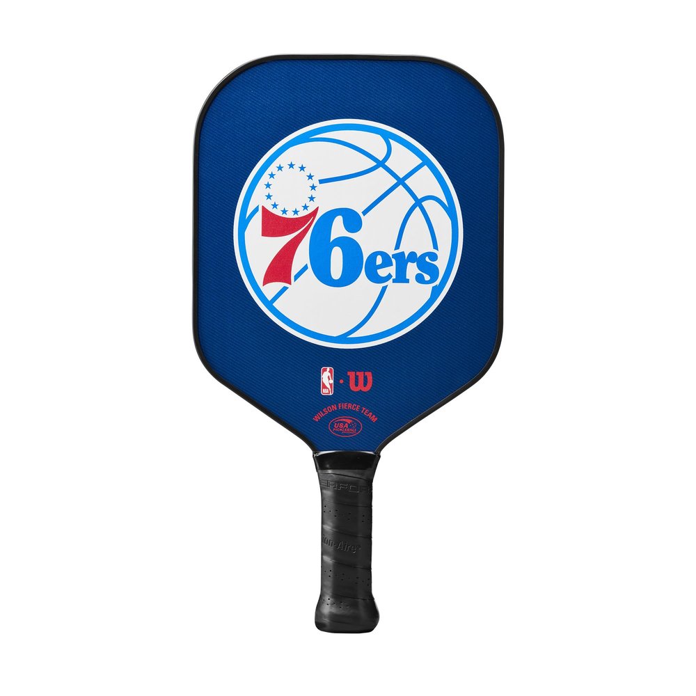 WILSON NBA Collection Fierce Team Pickleball Paddle - Grip Size 2-4 1/4", Philadelphia 76ers