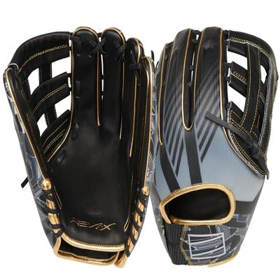 Rawlings | REV1X Baseball Glove | Pro H-Web | 12.75" | Left Hand Throw | Black/Gold