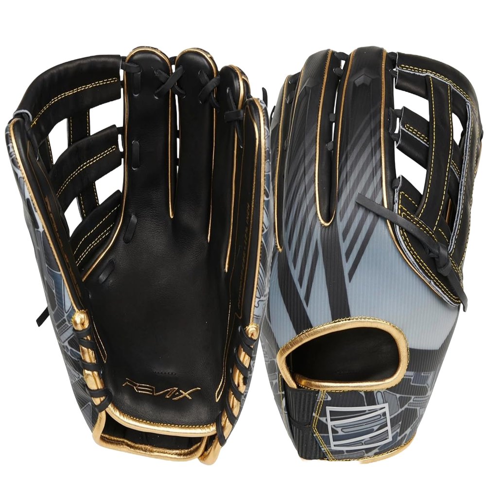 Rawlings | REV1X Baseball Glove | Pro H-Web | 12.75" | Left Hand Throw | Black/Gold