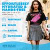 HY-FAN Hydration Fanny Pack with Bladder, 17oz BPA-Free, Hands-Free Design, Secure Pockets, Ideal for Athletic Outdoor Activities, Travel and More - Sky Blue view 4