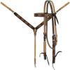EQUIGEAR Western Leather Hand Tooled Headstall and Breast Collar Set with Reins. /Size-Full,Cob AO-0027 (Full) view 1