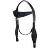 EQUIGEAR Western Leather Hand Tooled Headstall and Breast Collar Set with Reins. /Size-Full,Cob AO-0020 (Full) view 3
