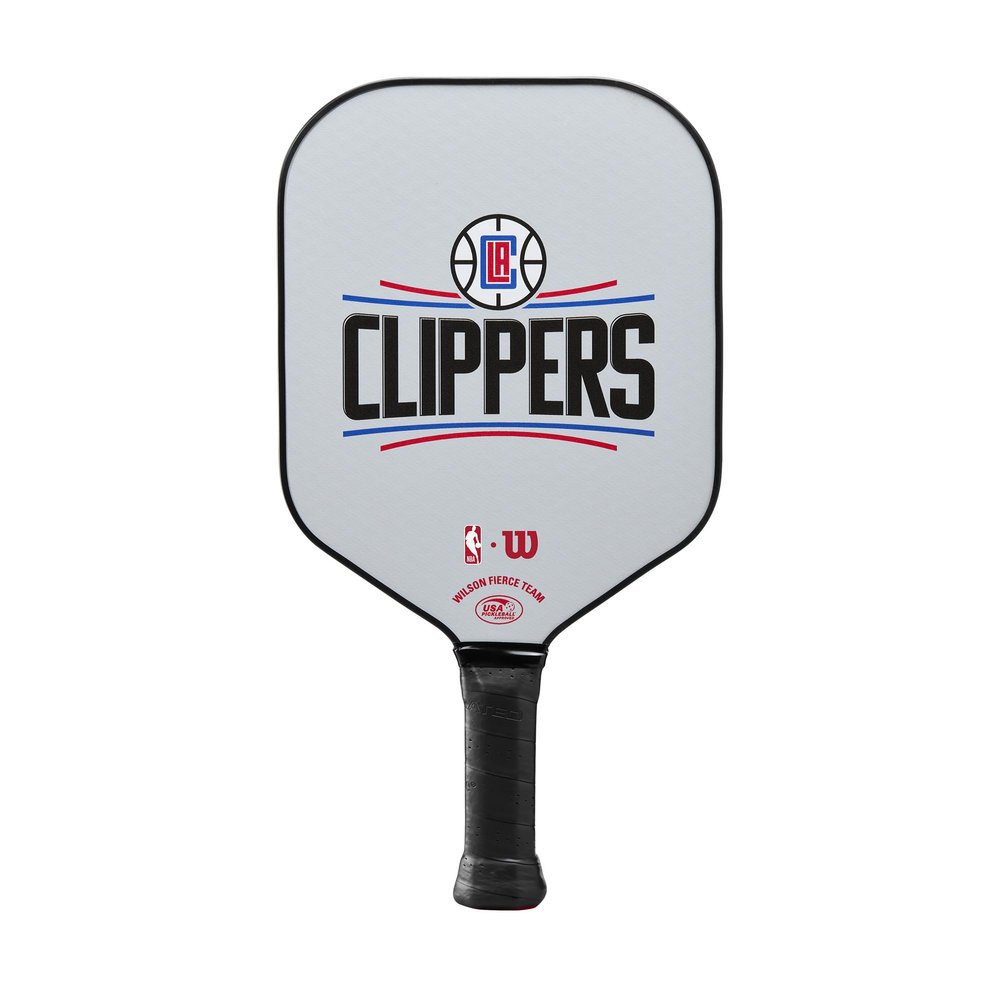 WILSON NBA Collection Fierce Team Pickleball Paddle - Grip Size 2-4 1/4", Los Angeles Clippers
