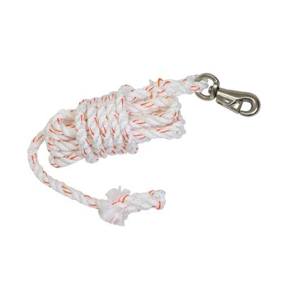 Outfitters Supply Packer's Lead Rope, 11 Foot PolyPlus Rope with Heavy Stainless Steel Bull Snap Braided on one End & Back Braid on The Other End