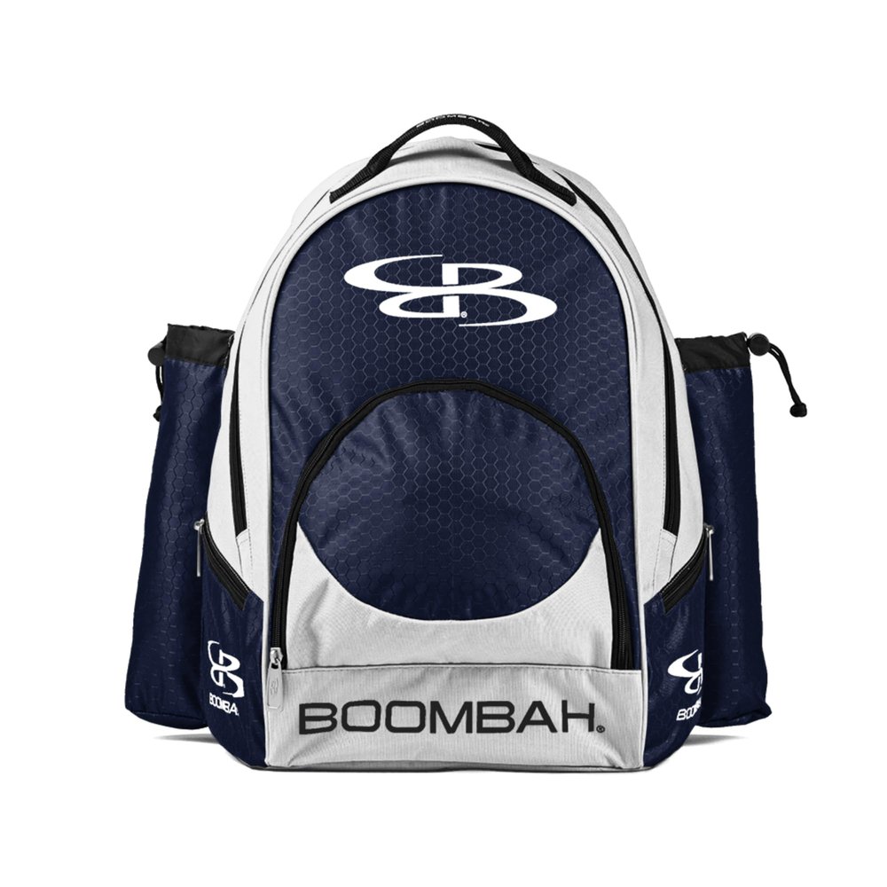 Boombah Tyro Baseball/Softball Bat Backpack - 20" x 15" x 10" - BPTC23 White/Navy