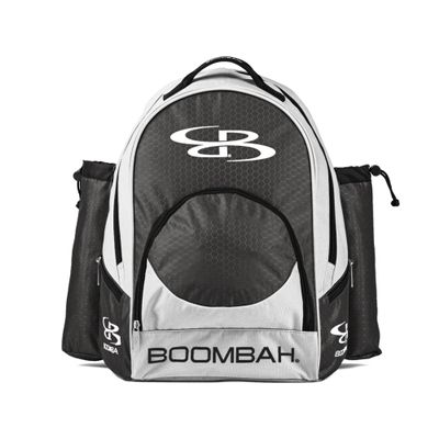 Boombah Tyro Baseball/Softball Bat Backpack - 20" x 15" x 10" - BPTC23 White/Charcoal