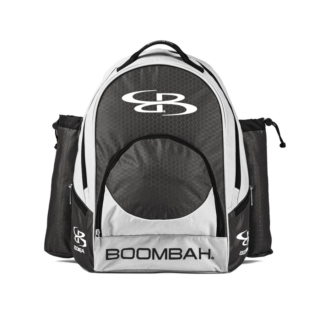 Boombah Tyro Baseball/Softball Bat Backpack - 20" x 15" x 10" - BPTC23 White/Charcoal