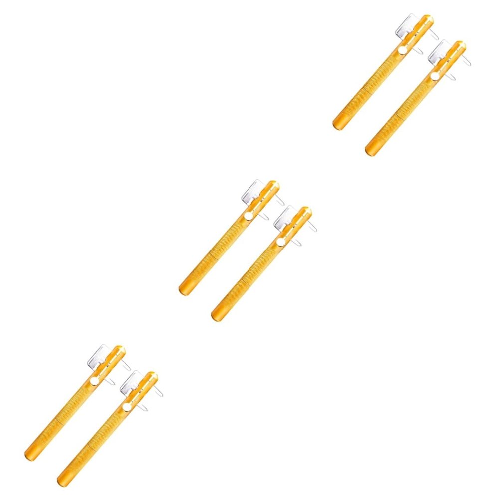 BESPORTBLE 6pcs Metal Fishing Line Knotter Tool Portable Manual Hook Tying Device Lightweight and Fishing Accessory for Tying Golden