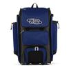Boombah Rolling Catcher's Superpack Baseball/Softball Gear Bag - 23-1/2" x 13-1/2" x 9-1/2" - BM-9124C23 Charcoal/Royal - Telescopic Handle - Holds 4 Bats - Wheeled Version view 1