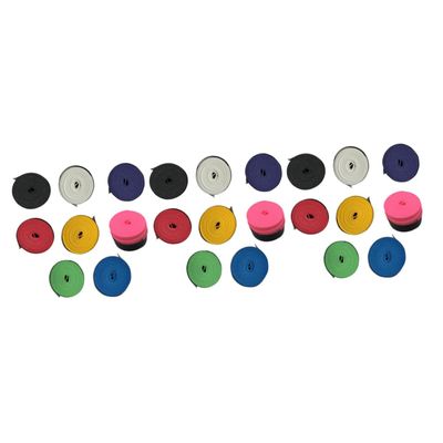 BESPORTBLE 24pcs Colorful Sweat-Absorbent Racket Pu Overgrip for Badminton Tennis Pickleball Fishing Rods Multi Black White Green Yellow Red