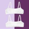 Fruit of The Loom Girl's Spaghetti Strap Sports Bra - Breathable, Stretch Cotton Training Bras for Teens & Girls 4 Pack Miami Pink/Sunset Coral/Rose Shadow/White 30 view 2