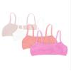 Fruit of The Loom Girl's Spaghetti Strap Sports Bra - Breathable, Stretch Cotton Training Bras for Teens & Girls 4 Pack Miami Pink/Sunset Coral/Rose Shadow/White 34 view 1