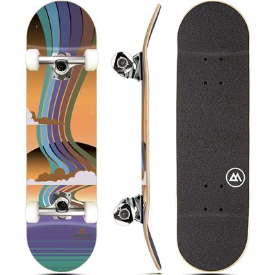 Magneto Complete Skateboard | Maple Wood | ABEC 5 Bearings | Double Kick Concave Deck | Kids Skateboard Cruiser Skateboard | Skateboards for Beginners, Teens & Adults (Free Stickers Included)