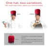 Hibachi Chef Hat Teppanyaki Tall Chef Cap with hachimaki Headband Tie for Chef (Cotton, Red) view 3