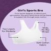 Fruit of The Loom Girls Cotton Built-Up Stretch Sports Bra 6 Pack Aruba Blue/Hyacinth/Cornflower Blue/Light Nude/White/Black 34 view 4