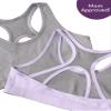 Fruit of The Loom Big Girls Stay Dry Racerback Sports Bra, Performance Sports Bra for Girls and Tweens with a Sustainable Fabric 2 Pack Stellar Orchid W Grey/Charcoal M view 4