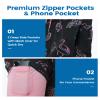 maamgic 2 in 1 Mens Swim Trunks 7 Inch Swim Shorts Swim Suits Board Shorts Party Night-Black Large view 2