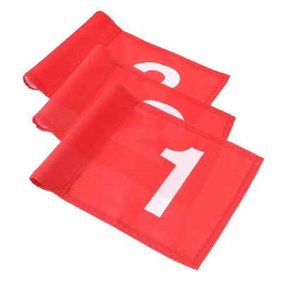 3pcs Golf Flags for Practice Durable Golfing Flags for Training Putting Targets Red - for Backyard Chipping and Putting Practice